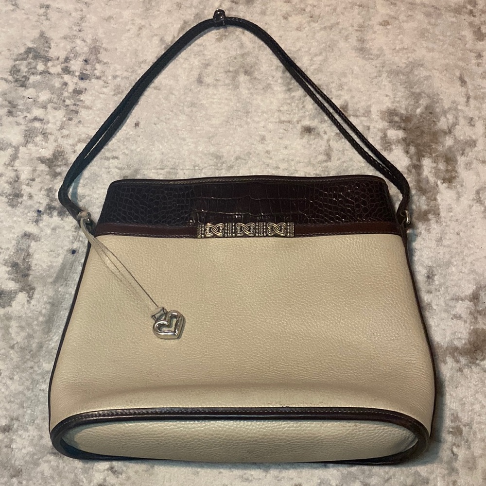 Brighton brown and tan leather purse